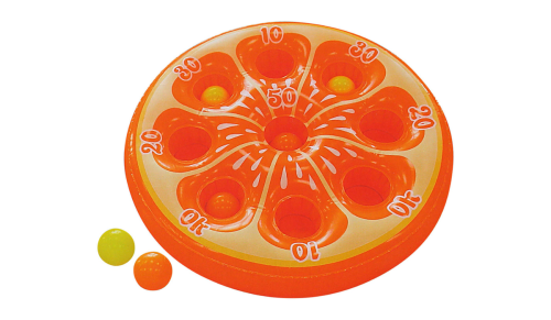 orange inflatable ring toss game