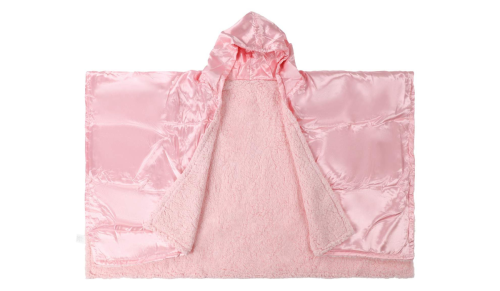 pink satin reading blanket