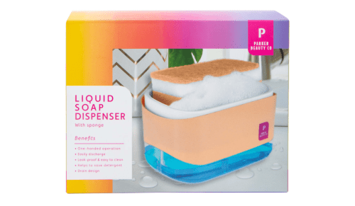 liquid soap dispenser and sponge holder