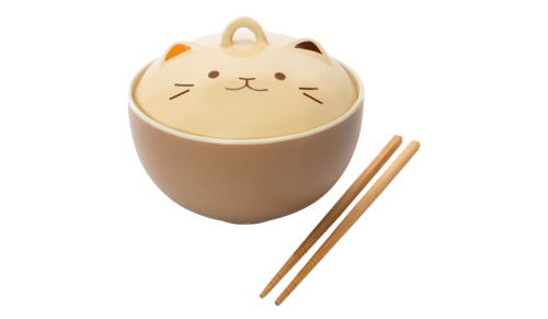 cat-shaped noodle bowl