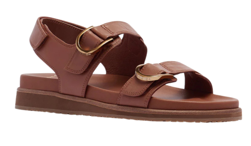 brown leather sandals