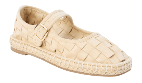 cream Mary Jane flats