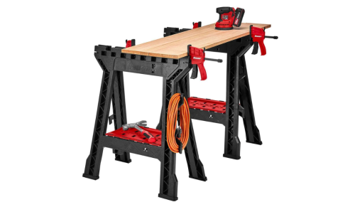Bauer Folding Sawhorse with Bar Clamp