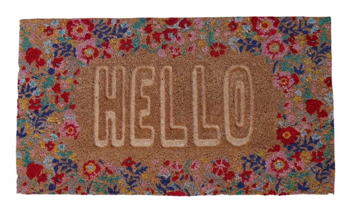 Red Shed Hello Coir Door Mat