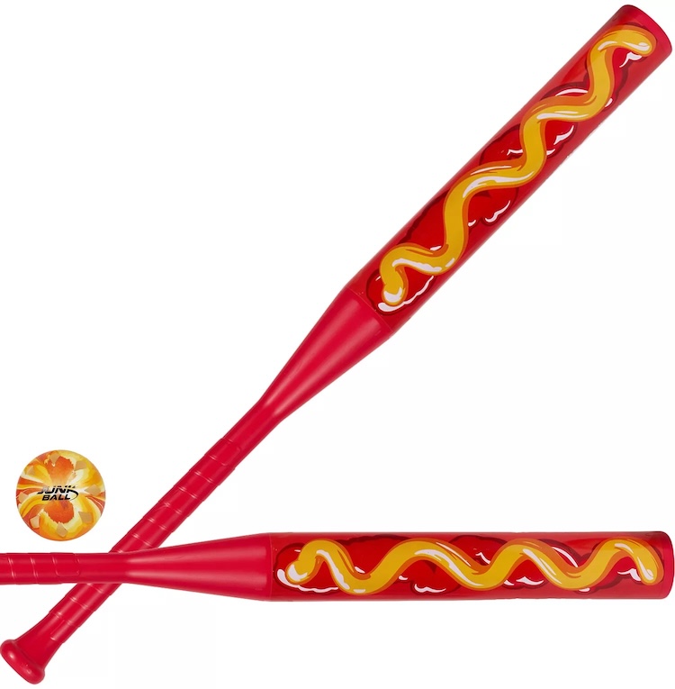 Junk Ball Home Run Hot Dog Drip Bat and Ball Set