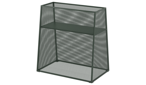 green mesh plant stand