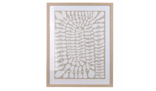 muted motion leaves art print