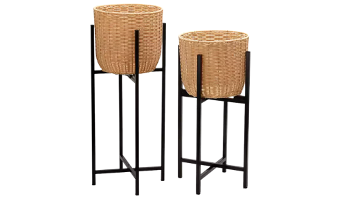 rattan standing planters