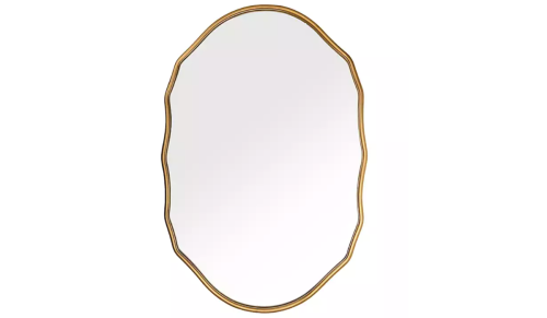 wavy gold mirror