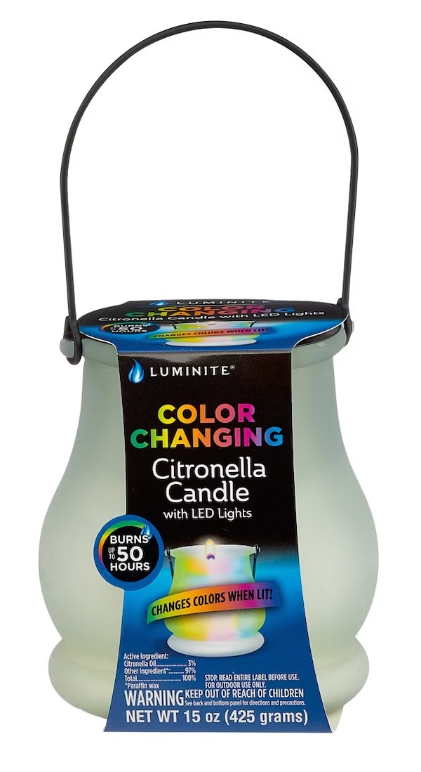 Luminite Color Changing Citronella Candle