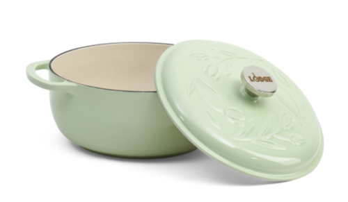 seafoam green Lodge cast iron pot