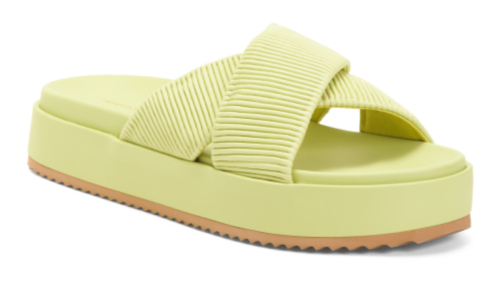 yellow platform sandals