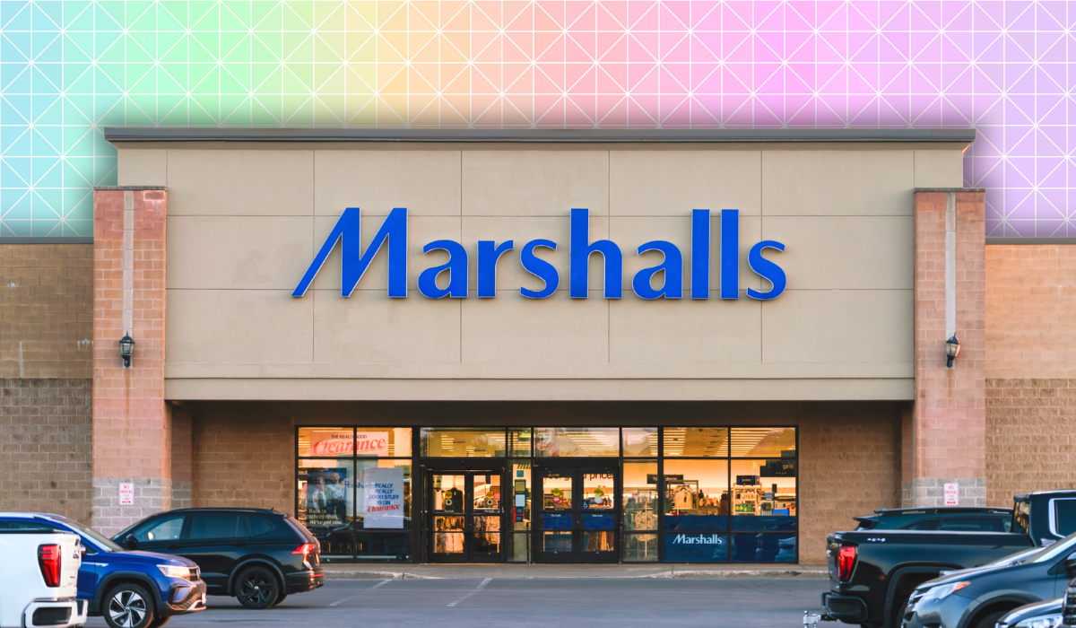 Marshalls store with a pastel background