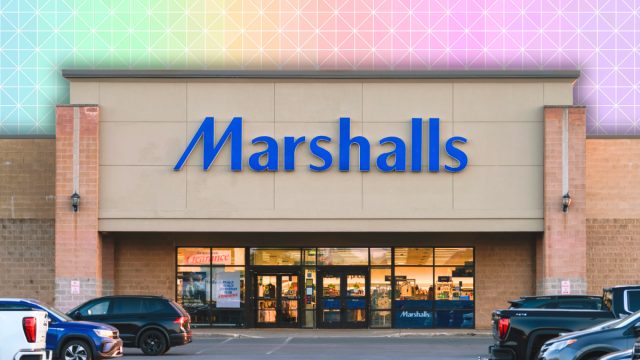 Marshalls store with a pastel background