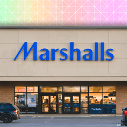 Marshalls store with a pastel background