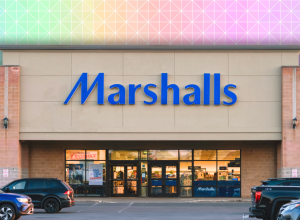 Marshalls store with a pastel background