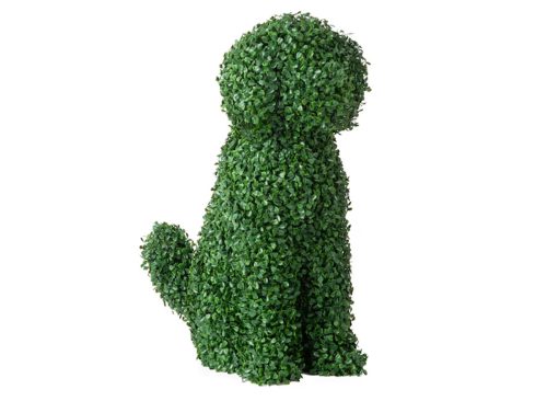 naturae decor 24-in H x 10.24-in W Green Dog Topiary Garden Statue