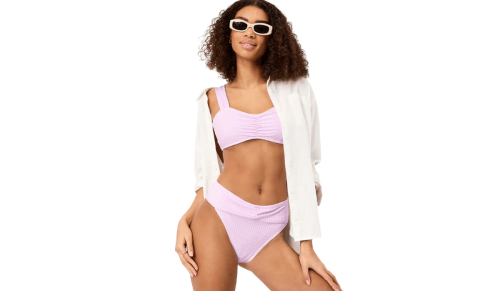 purple gingham bikini