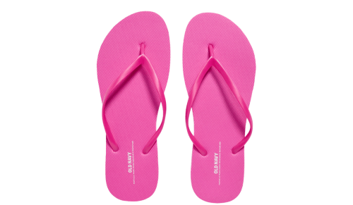 bright pink flip flops