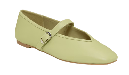 pistachio green Mary Jane flats