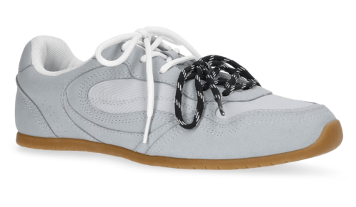 light blue-gray sneakers