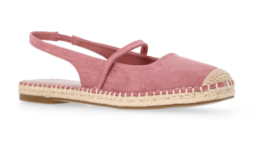 pink suede espadrilles