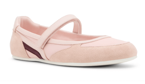 light pink ballet flat sneakers