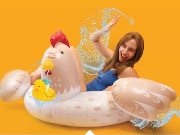 Rae Dunn Chicken Inflatable Pool Float
