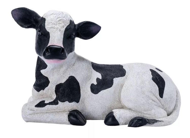 Red Shed Resin Lying Dairy Cow Indoor/Outdoor Statue