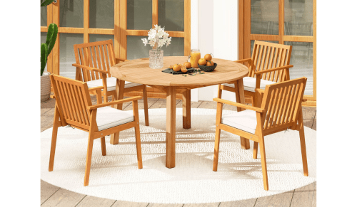 wood outdoor dining set