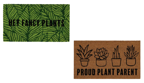 plant themed welcome mats