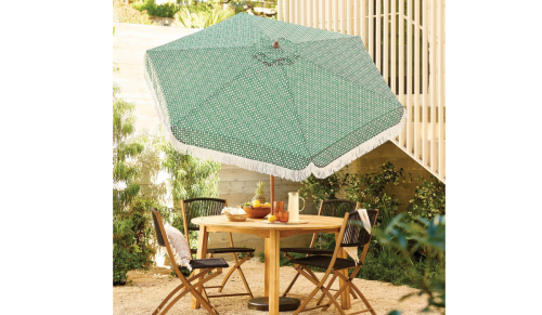 green outdoor umbrella