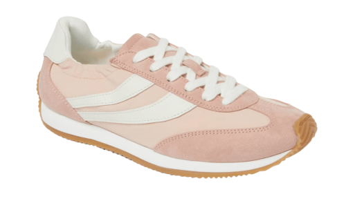 blush pink sneakers