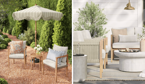 outdoor furniture displays