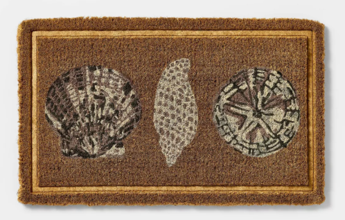 seashells coir doormat