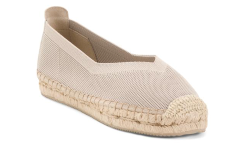 beige espadrille flats