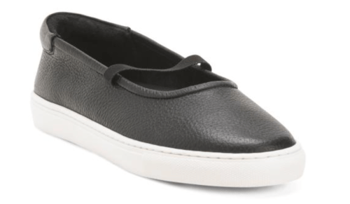 black slip-on sneakers