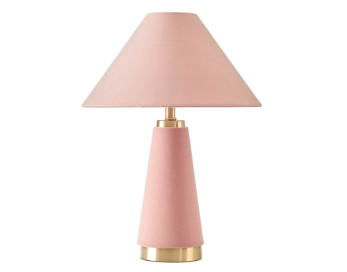 pink velvet table lamp