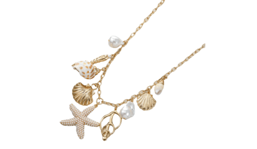 gold seashell necklaces