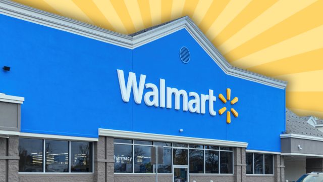 Walmart store with a pale yellow background