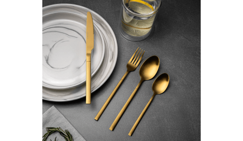 gold flatware