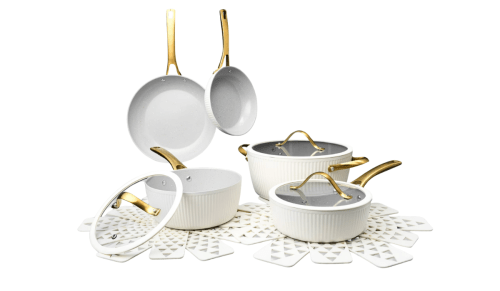 white cookware