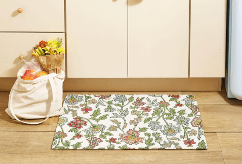 flower kitchen rug