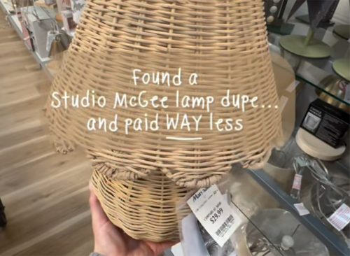 A Wicker Lamp That Is a Perfect Studio McGee Dupe