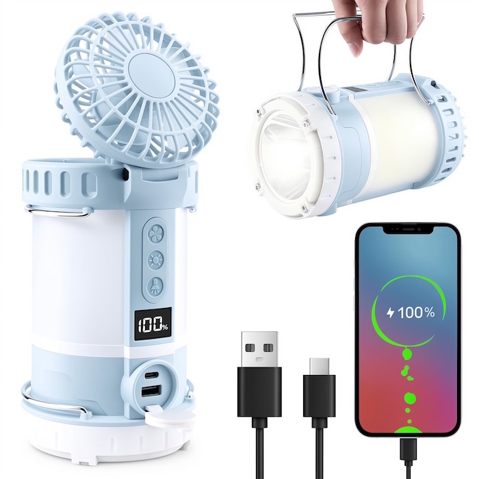 ALLJOY Camping Lantern with Fan