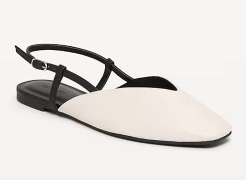 Almond-Toe Slingback Flats for Women