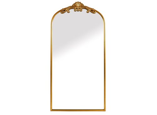 Azalea Park 36" x 72" Antique Gold Filigree Style Metal Leaner Floor Mirror
