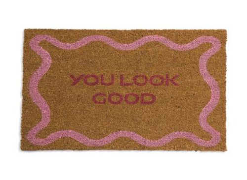 BALTA 18x30 You Look Good Squiggle Coir Doormat