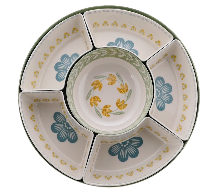 Better Homes and Gardens Floral Chip and Dip Serve Tray