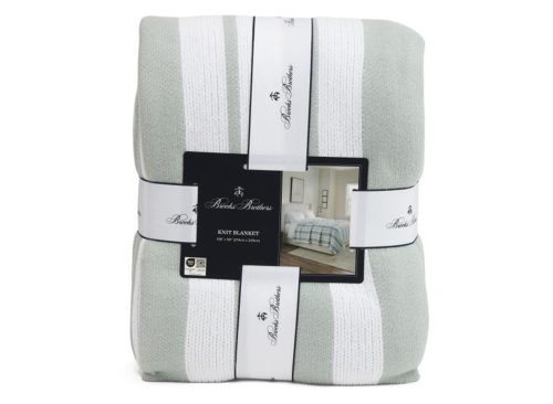 BROOKS BROTHERS Chenille Stripe Blanket